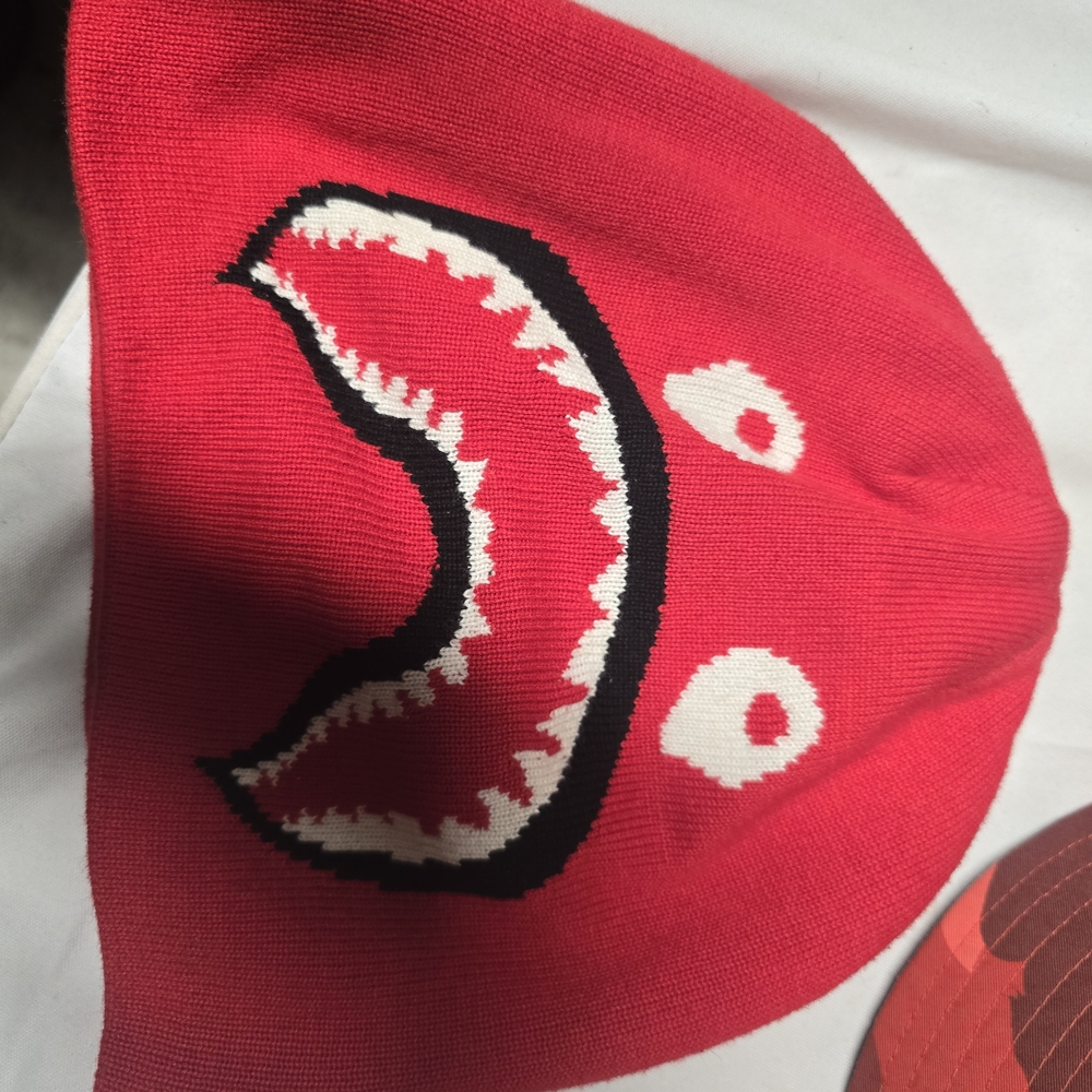 Bape Shark Beanie Red